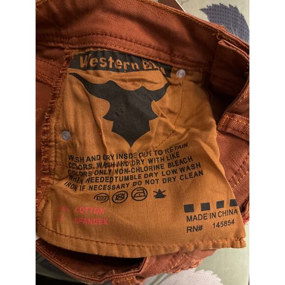 Western Blue Los Angeles Bootcut Jeans 7/30 NEW Cowgirl Festival Hippie Y2K - Picture 10 of 12